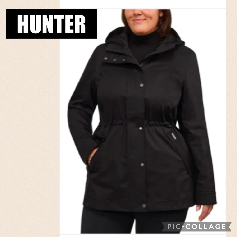 NWT HUNTER Black Water Resistant Jacket Size Large